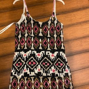 Tribal Sequin Parker Tank Dress
